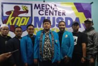 Ketua KNPI Kabupaten Tangerang, periode 2024-2027, Muhammad Yusuf Basnar saat konferensi pers. (Dok. Istimewa).