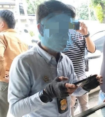 Aksi oknum wartawan cowboy terekam CCTV toko kelontong saat melakukan pemerasan dan penculikkan. (Foto: Tangkapan Layar CCTV/Ist).