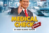 Medical Check Gratis di HUT. (Foto: Istimewa).