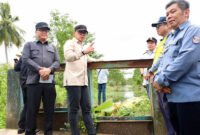 Wamendagri Bima Arya Sugiarto saat meninjau Irigasi di Desa Purwosari, Tanjung Lago, Banyuasin, Sumatera Selatan. (Foto: Istimewa).