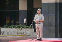 Walikota Jakarta Barat, Uus Kuswanto saat memberikan arahan pada jajaran SKPD. (Foto: Istimewa).