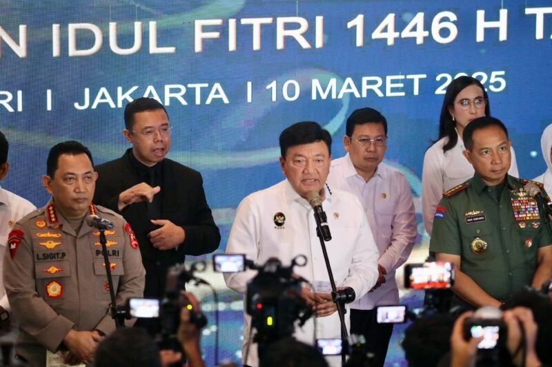 Menteri Koordinator Bidang Politik dan Keamanan Jenderan Pol (Purn) Budi Gunawan menyampaikan hasil rapat lintas sektoral di PTIK. (Foto: Istimewa).