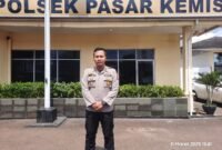 Kapolsek Pasar Kemis, AKP Syamsul Bahri usai jumpa pers terkait penggerebekan beberapa lokasi hiburan malam yang disinyalir menyediakan layanan birahi di kawasan Wisma Mas. (Foto: news.devilo.co).