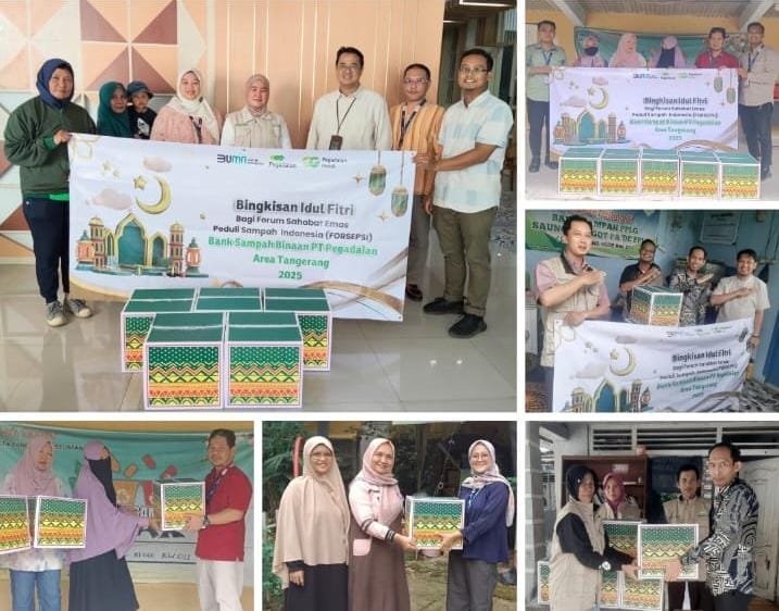 Agus Setiawan, kegiatan ini juga dilaksanakan serentak di Bank Sampah seluruh Indonesia dibawah binaan PT Pegadaian yang tergabung dalam Forum Sahabat Emas Peduli Sampah Indonesia (FORSEPSI).(foto:Ekslusif/Lx)