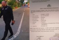 Kuasa Hukum L G Bima Alasta, Syamsul Jahidin (kiri) saat melaporkan Mantan Bupati Lombok Tengah, Moh Suhaili Fadil Tohir ke Ditreskrimum Polda NTB dan bukti LP (kanan). (Foto: news.devilo.co).