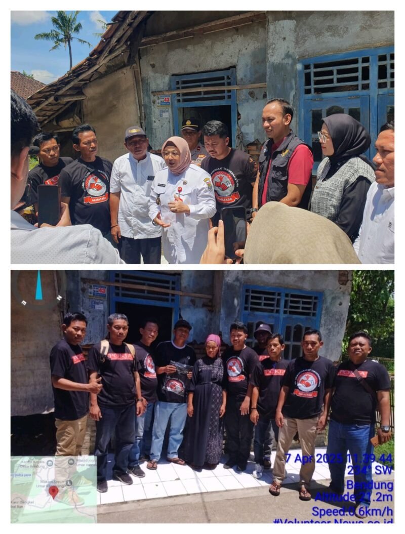 Wabup Intan Nurul Hikmah didampingi Camat, Kades Kedung dan Muspika Kecamatan tinjau RTLH didesa Kedung (foto:istimewa/SuaraRealitas.co)