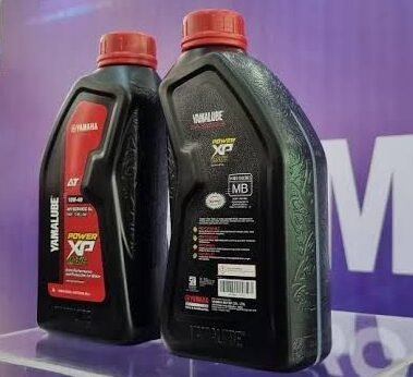 POWER XP MATIC: varian baru oli Yamalube yang resmi di rilis di PRJ. (Foto: news.devilo.co/Akbar).