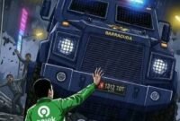 ILUSTRASI: Seorang pengemudi ojek online (Ojol) bernama Affan Kurniawan (20) meninggal dunia setelah terlindas kendaraan taktis (rantis) milik Brimob saat kericuhan antara massa demonstran dan aparat kepolisian di kawasan Pejompongan, Tanah Abang, Jakarta Pusat, Kamis (28/8/2025) malam. (Foto: Istimewa).