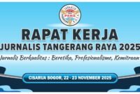Komunitas Jurnalis Tangerang Raya (JTR) tengah mematangkan persiapan menjelang pelaksanaan Rapat Kerja (Raker) yang akan digelar pada 23–24 November 2025 di villa kawasan Puncak, Bogor.