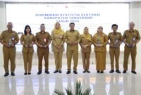 Bupati Maesyal saat membuka acara Diseminasi Statistik Sektoral Kabupaten Tangerang Tahun 2025 di Gedung Serbaguna (GSG) Pusat Pemerintahan Kabupaten (Puspemkab) Tigaraksa, Selasa (11/11/2025). Acara tersebut digelar oleh Pemerintah Kabupaten (Pemkab) Tangerang