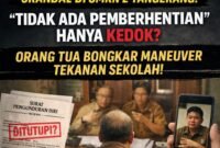 Narasi “hanya skorsing” ini justru memantik pertanyaan baru:
jika sejak awal hanya skorsing, mengapa muncul isu pengunduran diri? Mengapa klarifikasi baru dilakukan setelah KCD turun tangan dan kasus ini menjadi sorotan publik?